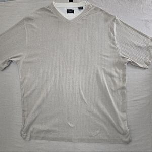 Beige V-Neck Short Sleeve Shirt